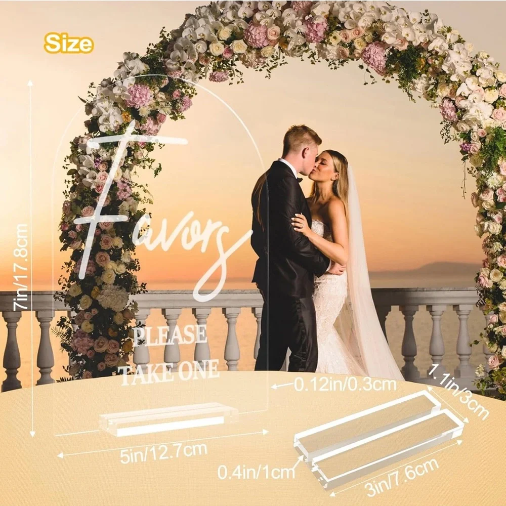 Clear Acrylic Wedding Signs 4 pk Brand New